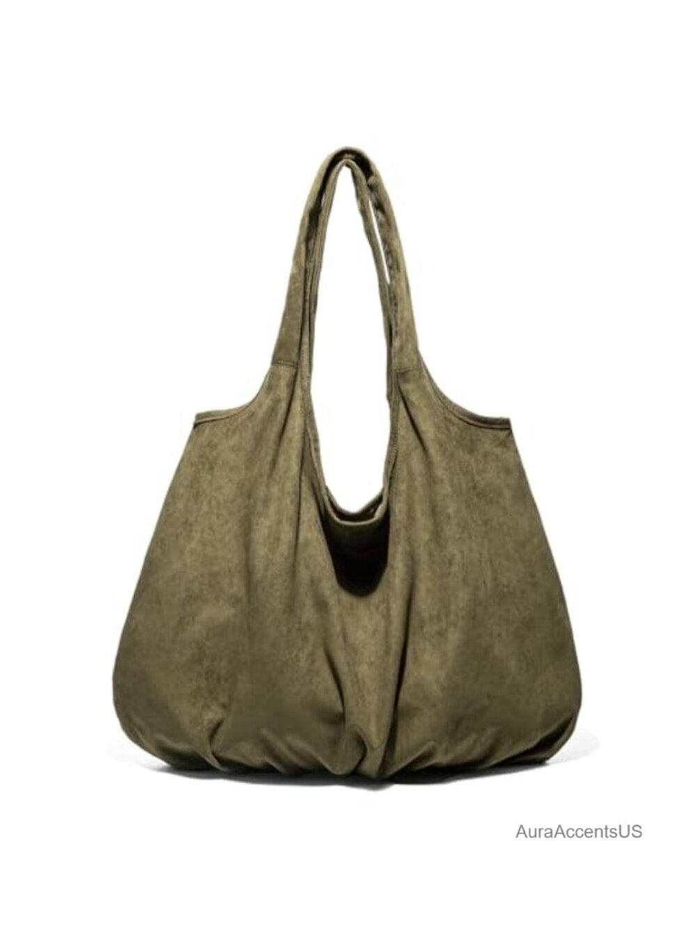 Faux Suede Hobo Shoulder Bag Large Chic Tote Purse Travel Work